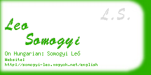 leo somogyi business card