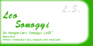 leo somogyi business card